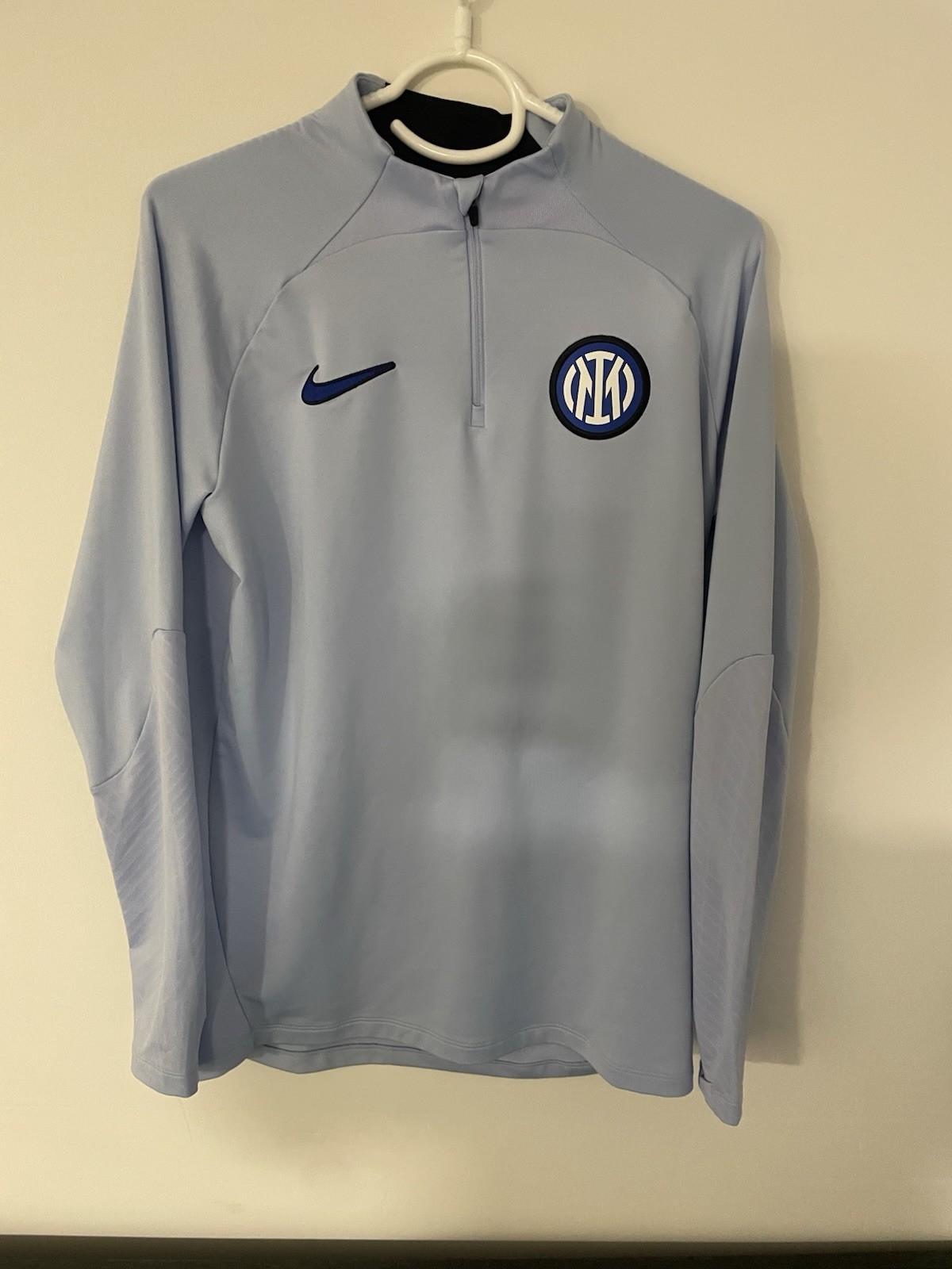 Inter Milan Prematch Long Sleeve Italy Mens Size M, Nike White Blue Black