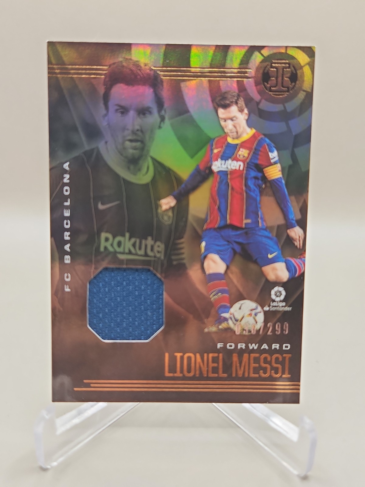 2020-21 Panini Chronicles Illusions Lionel Messi Player Worn Patch /299