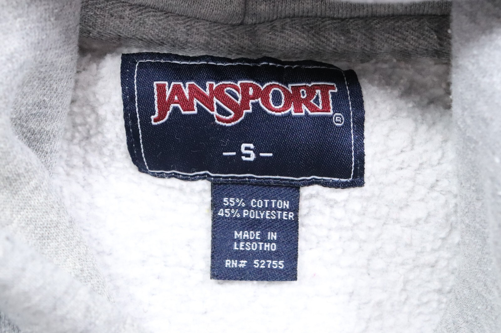 JanSport Virginia Tech Hoodie Adult Small Vintage 90s Gray Grunge Collage Skater