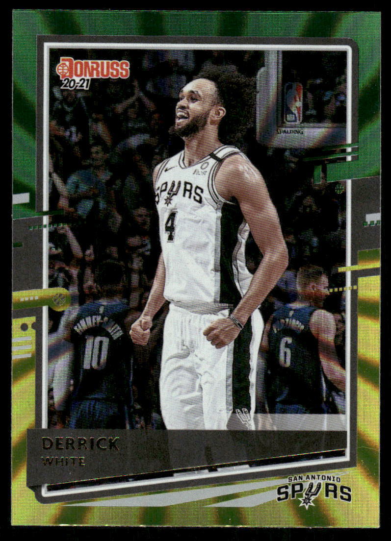 2020-21 Donruss #200 Derrick White Holo Green and Yellow Laser