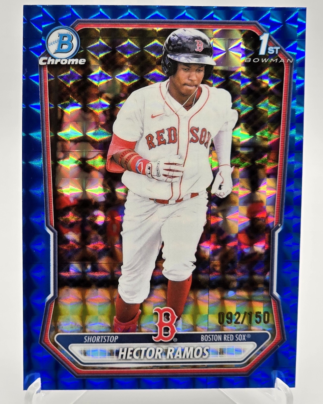 2026 Bowman Chrome HECTOR RAMOS 1st Bowman Blue Pattern Refractor /150 Red Sox