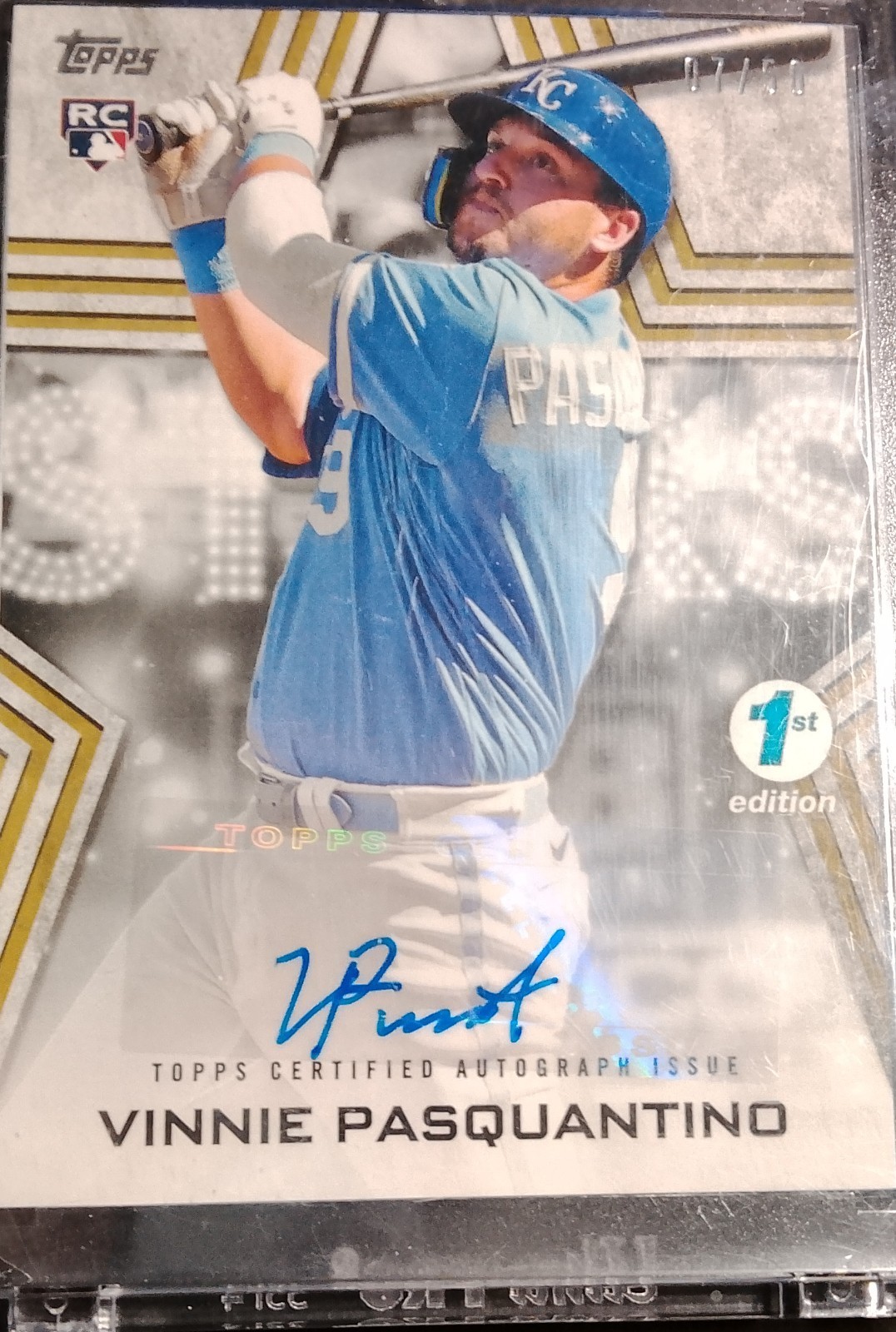 2023 Topps Baseball Stars 1st Edition Autographs V. Pasquantino Gold 07/50