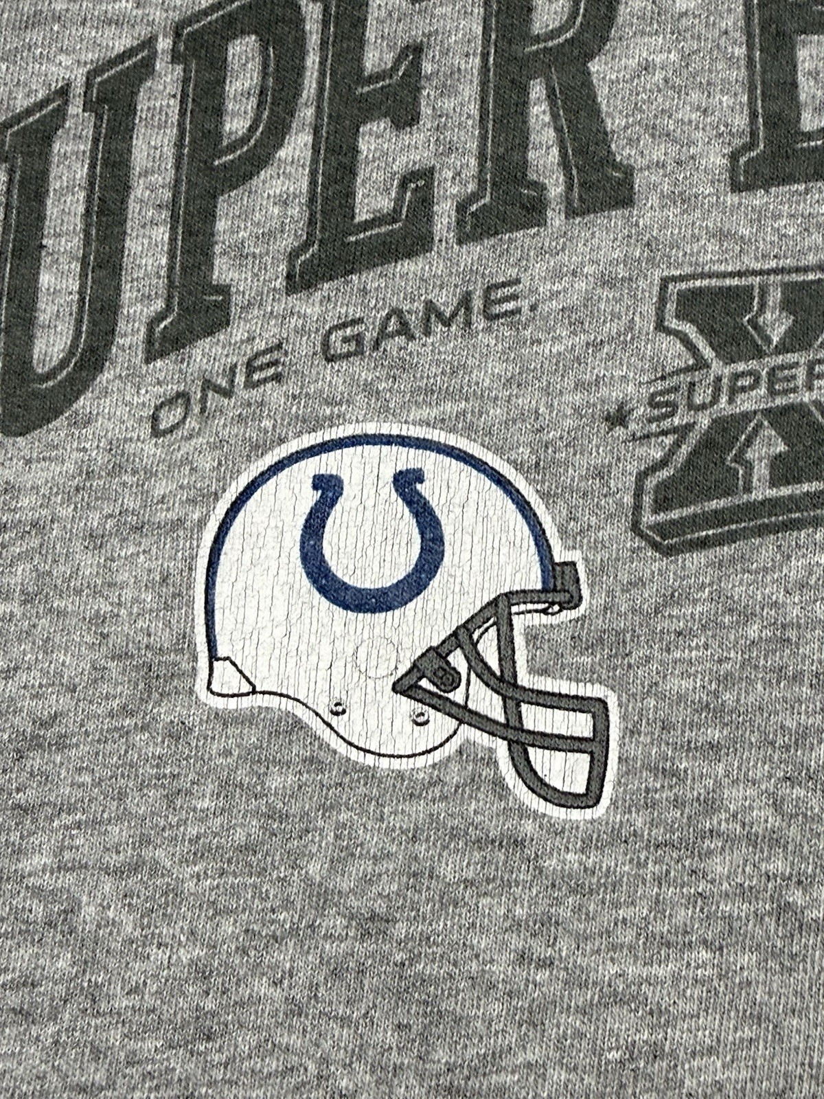 NFL Superbowl XLI T Shirt Bears V. Colts Vtg 2X Men 2007 Long Sleeve