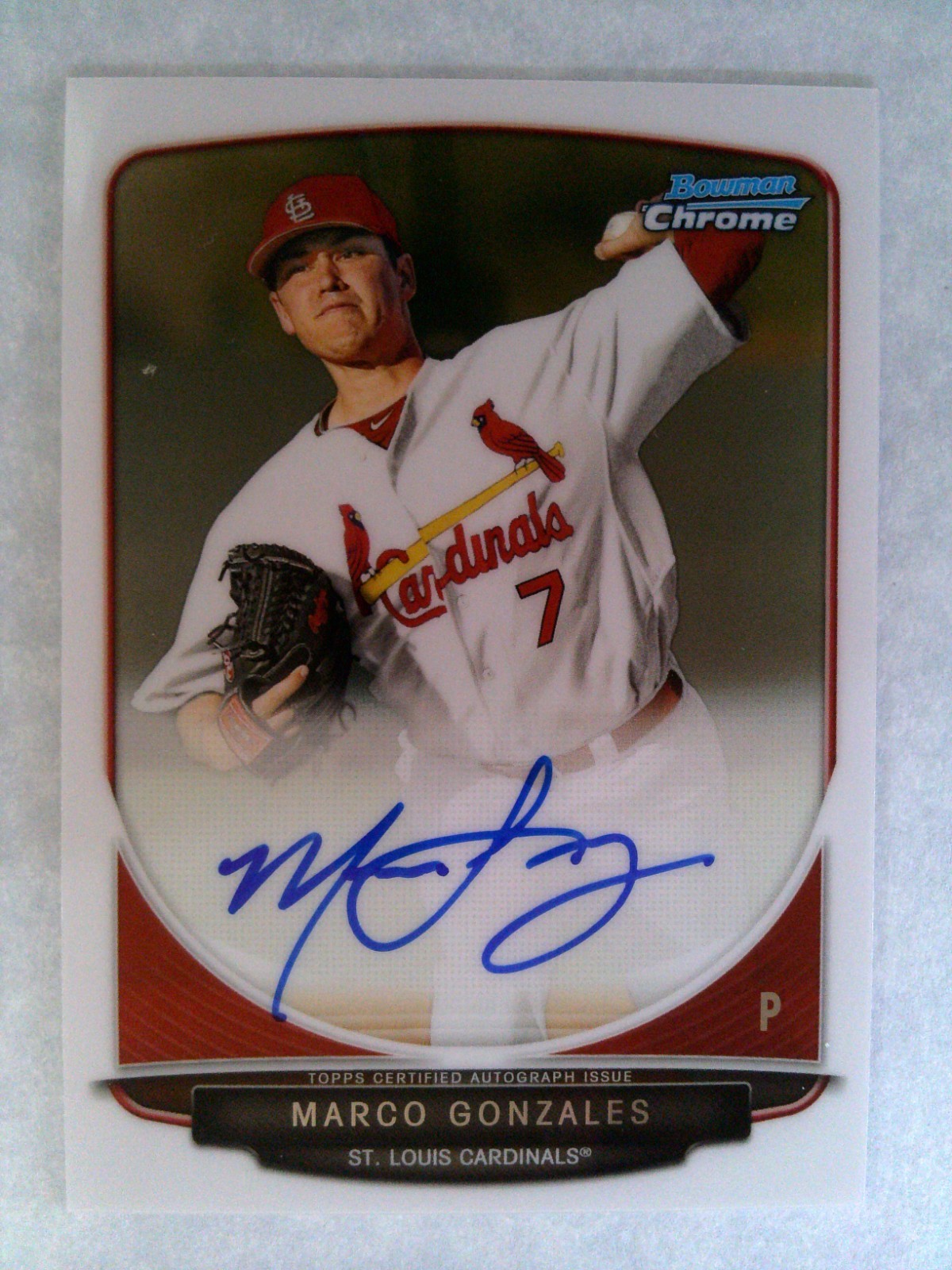 2013 Bowman Chrome – Marco Gonzales #BCA-MG Prospect Auto