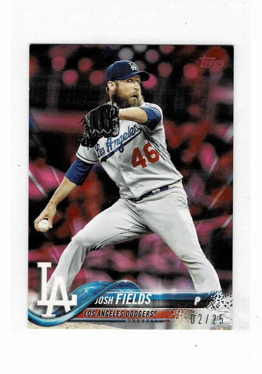 2018 TOPPS MINI ON DEMAND PINK 623 JOSH FIELDS #d 02/25 LA DODGERS