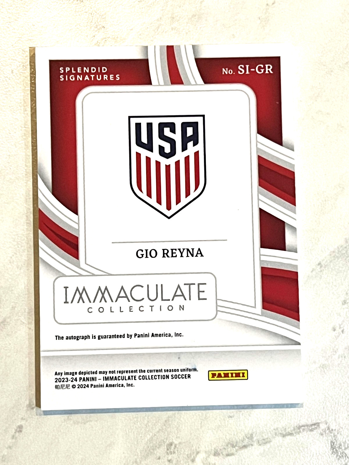 2023-24 Panini Immaculate Collection Gio Reyna /99 Auto Signatures Ink USA