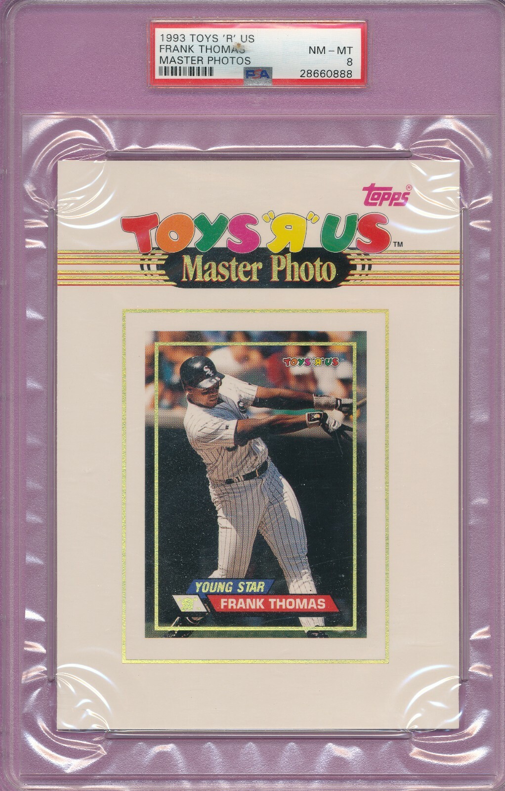 BIG HURT PSA 8 NM-MINT MASTER PHOTO FRANK THOMAS HOF 1993 TOYS R US GRADED TPHLC