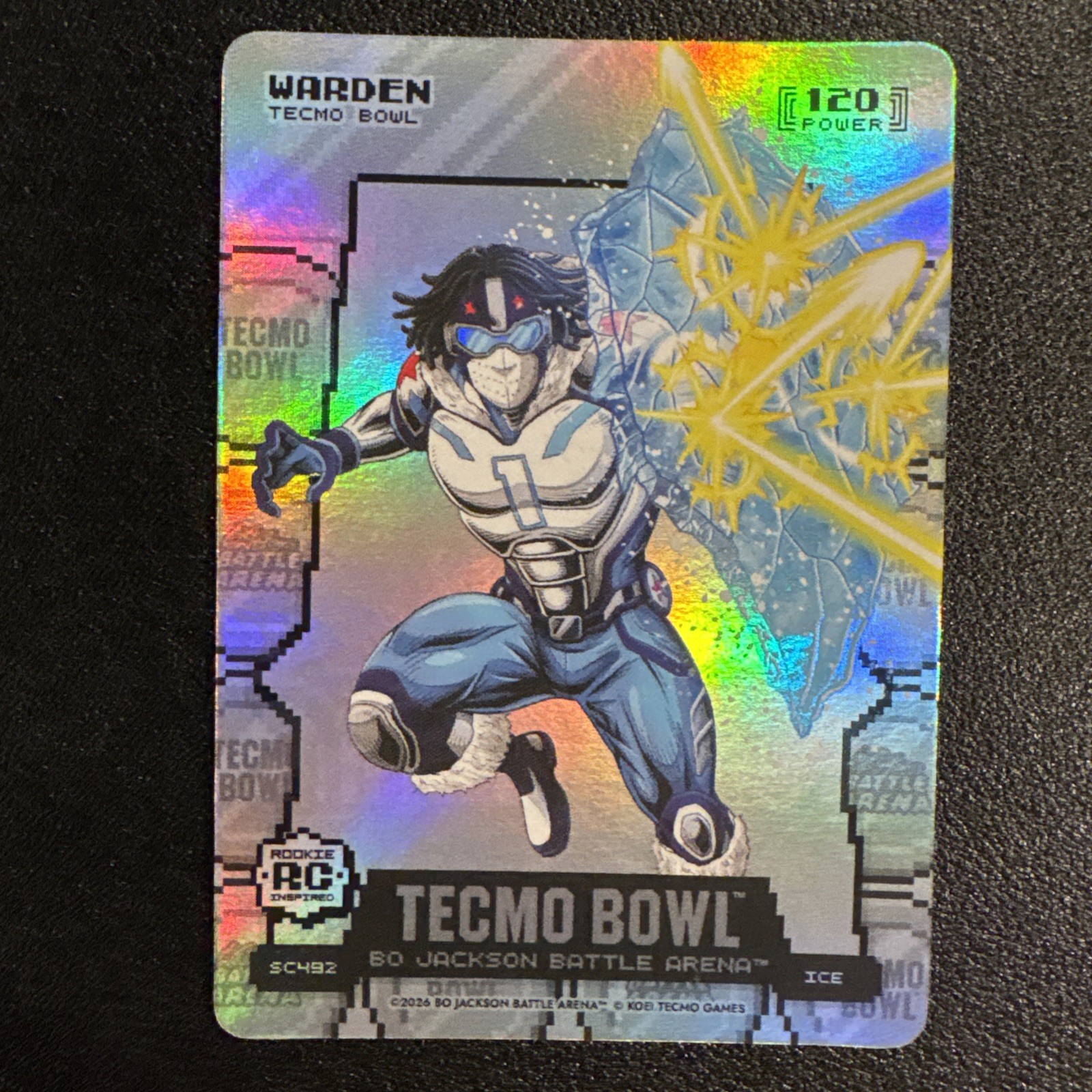 Bo Jackson’s Tecmo Bowl Battle Arena Warden Silver Coin Flip Ice RARE Cam Ward