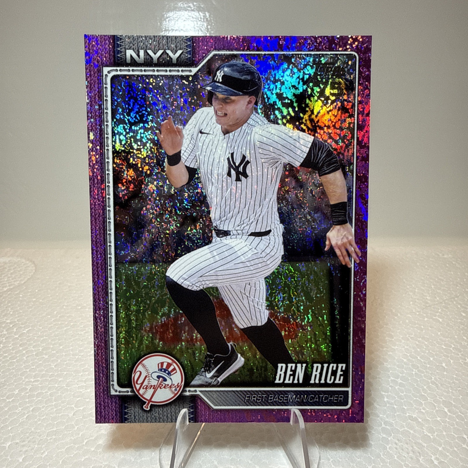 2026 Topps Series 1 Ben Rice #133 Pink Holo Foil New York Yankees