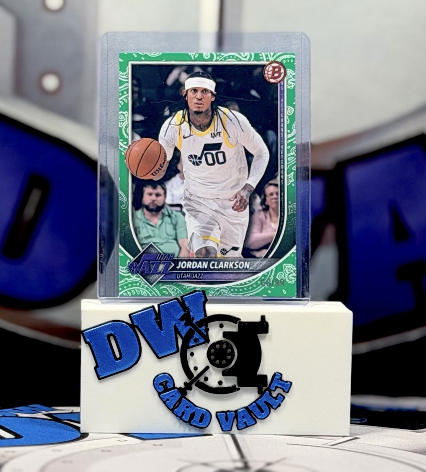 2025-26 Bowman #190 Jordan Clarkson (Jazz) Green Pattern Border #/99