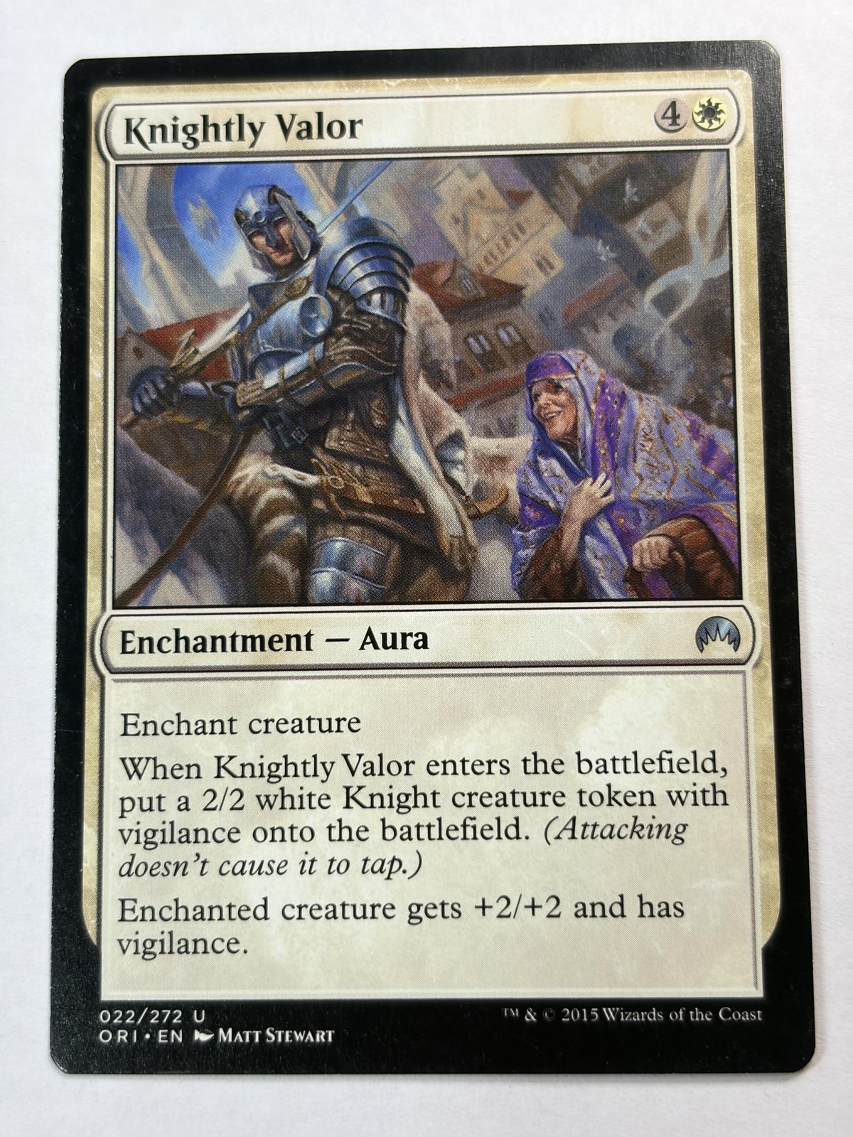 2015 Wizards Of The Coast Knightly Valor #022/272 Magic Origins MTG NM