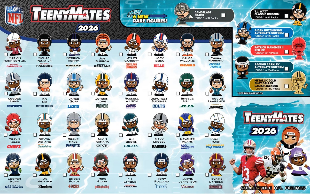 NFL TeenyMates Series 14 (2026) YOU PICK Favorite Player NFL Collectible