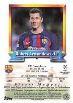 Robert Lewandowski 2022-23 Topps Finest Flashbacks – #82 – FC Barcelona