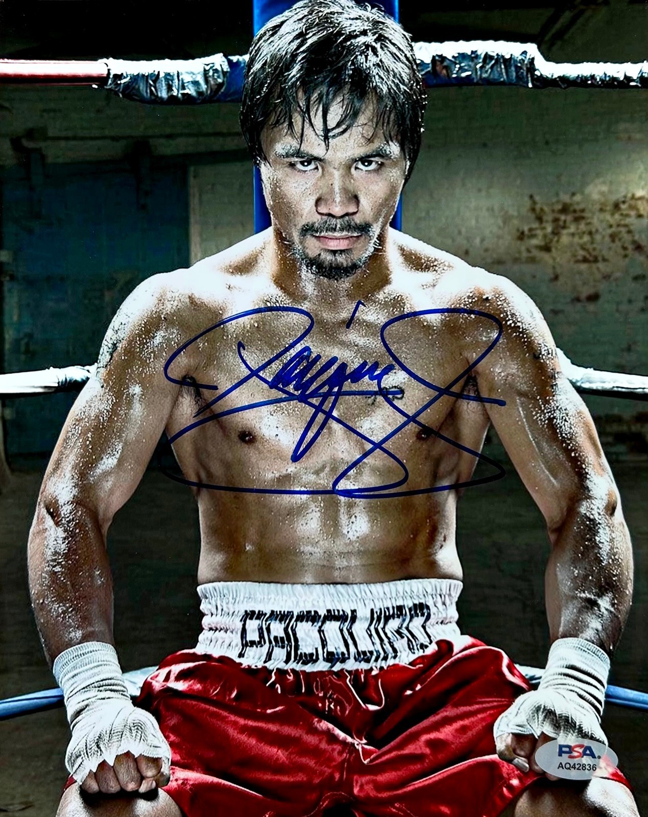 Manny Pacquiao Signed Boxing 8×10 Photo (PSA)