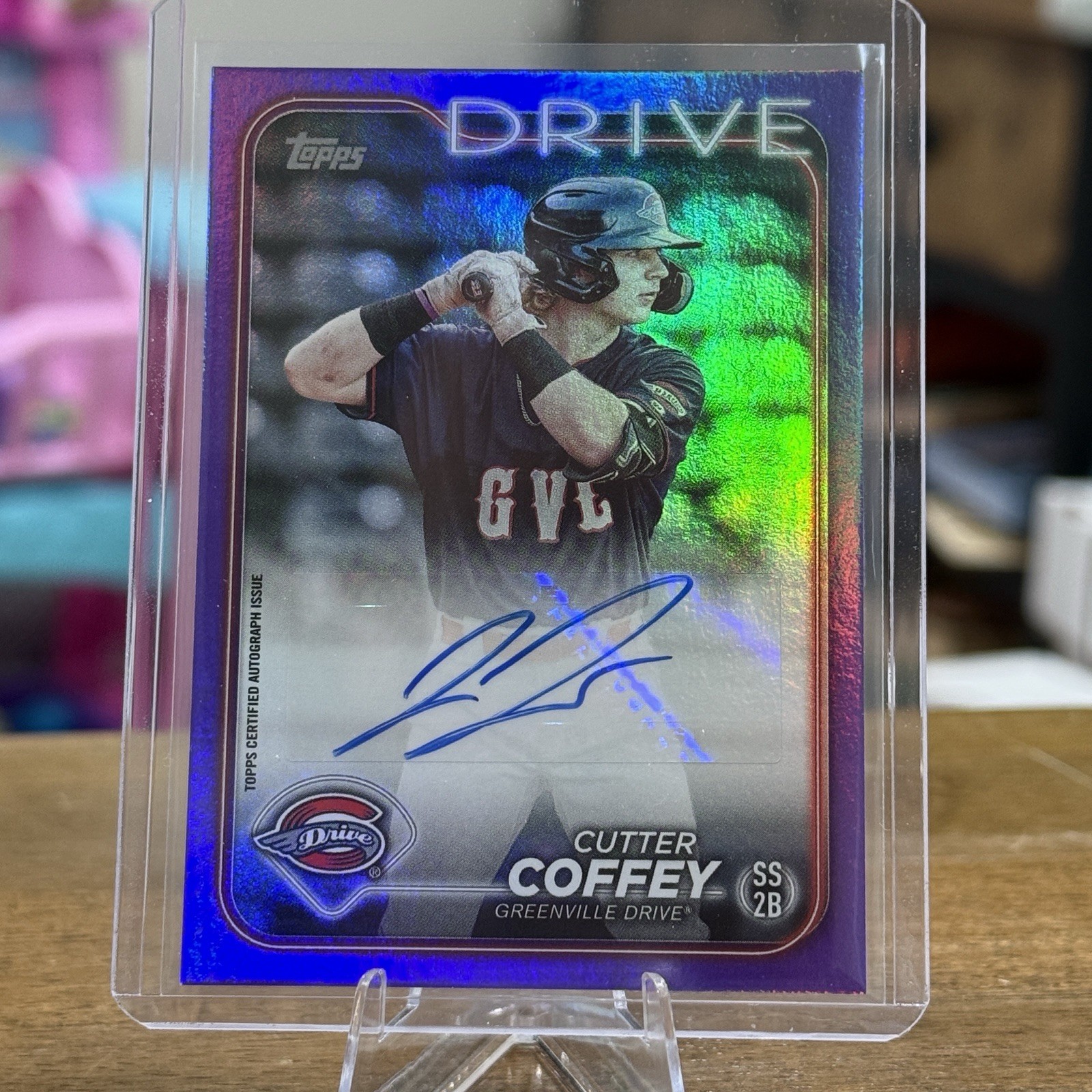 2024 Topps Pro Debut – Cutter Coffey #PD-113 Purple Foil Autographs /299