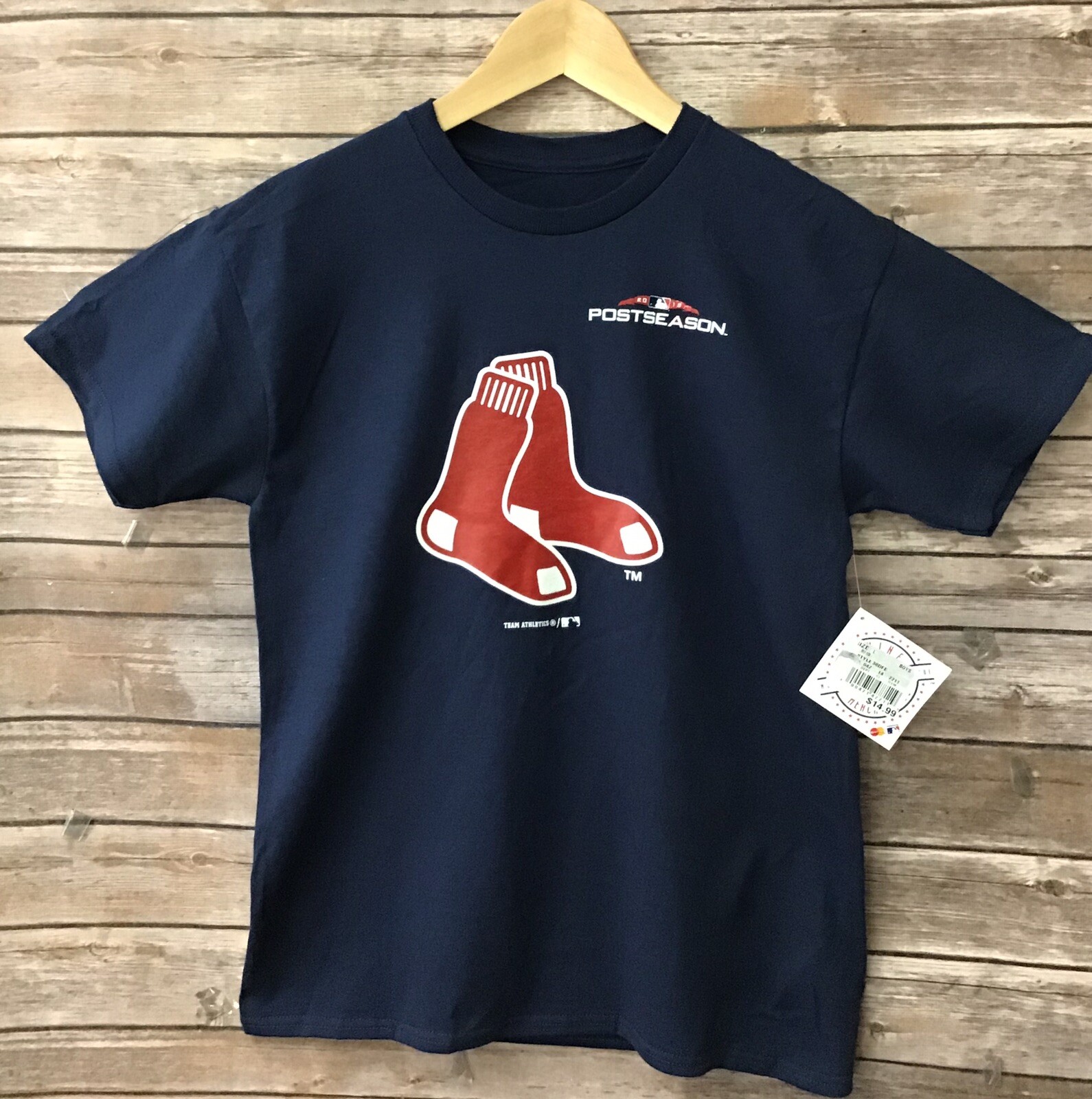 Boston Red Sox Navy Blue Youth Boys 2018 Post Season T-Shirt Size M, L, XL