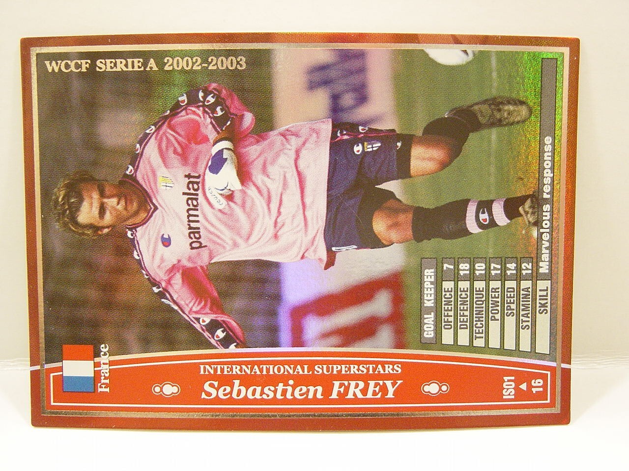 Panini WCCF 2002-03 IS Sebastien Frey 1980 France　No.1 International Superstars