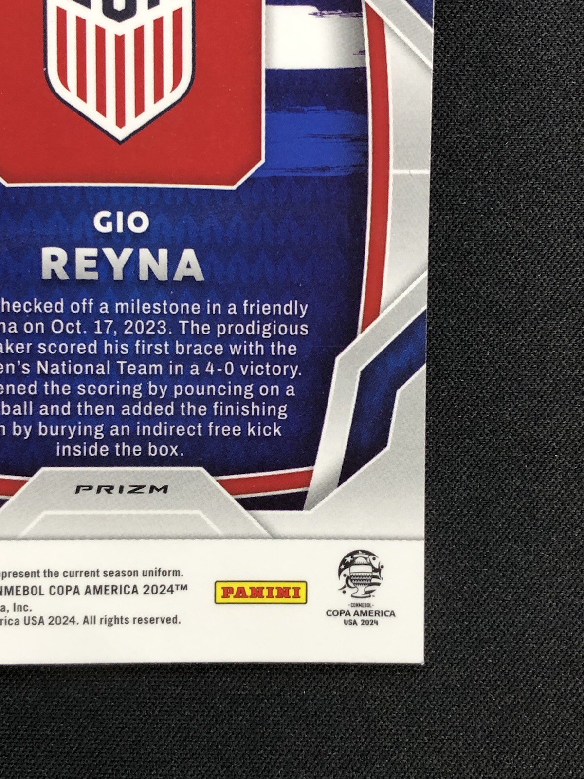 GIO REYNA #156 Pulsar Prizm 🇺🇸 2024 Panini Prizm Copa America UNITED STATES