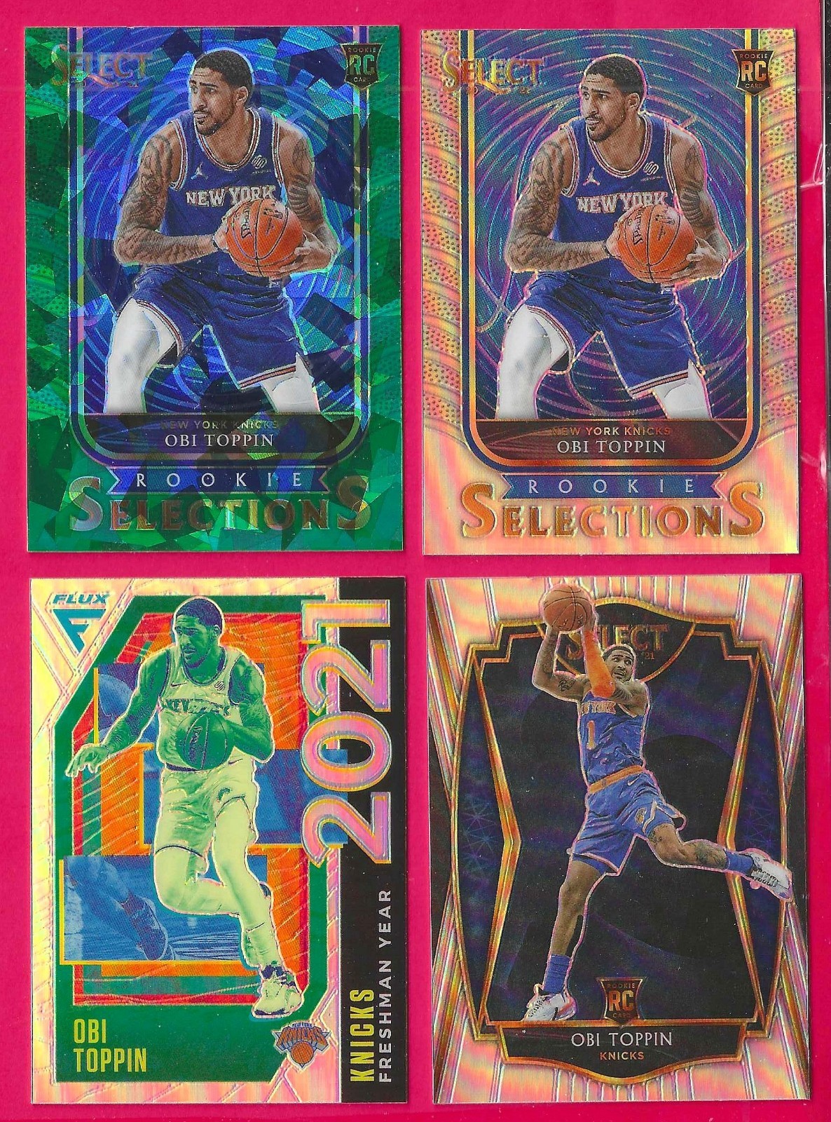 2020-21 Panini Select & Flux lot/ 8 Read List Belowr Obi Toppin Rookie