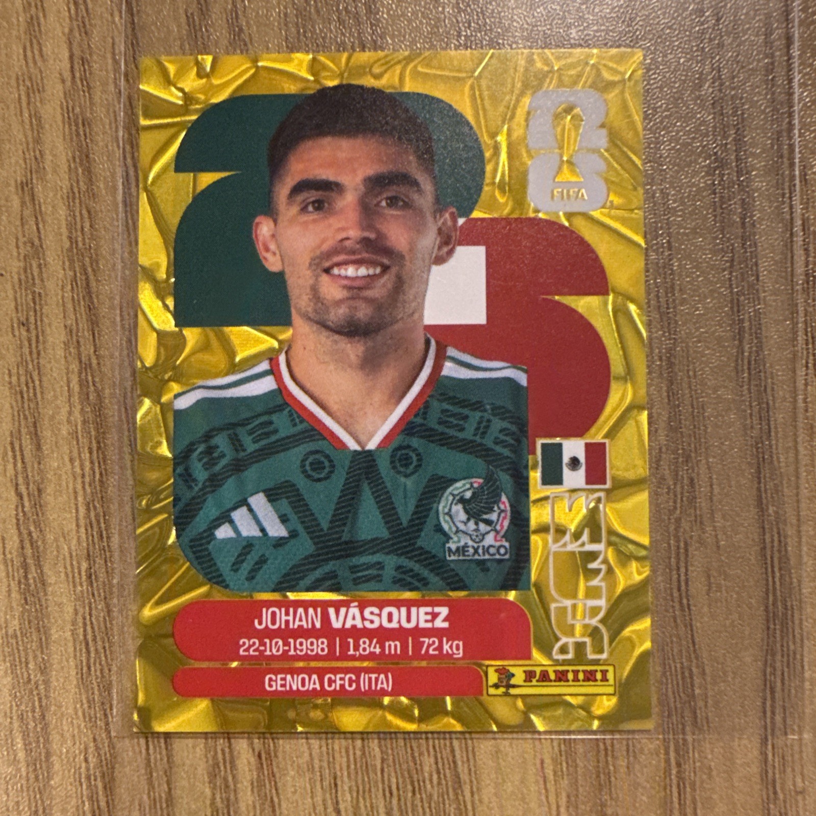 Panini FIFA WC 2026 Stickers-Exclusive Gold Crumple-MEX Mexico- Pick Yours