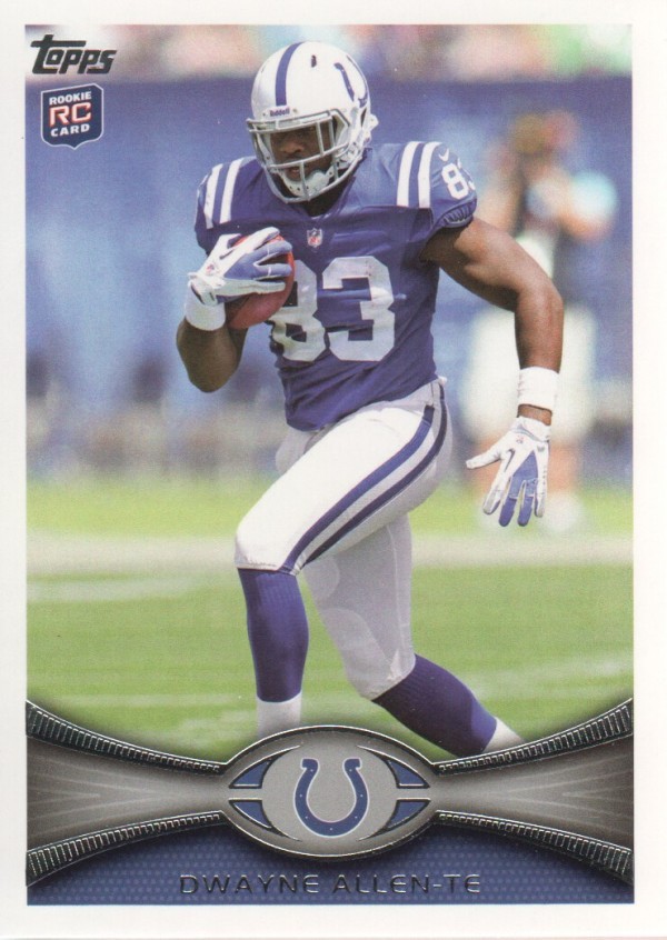 2012 Topps #58A Dwayne Allen RC (running) FB