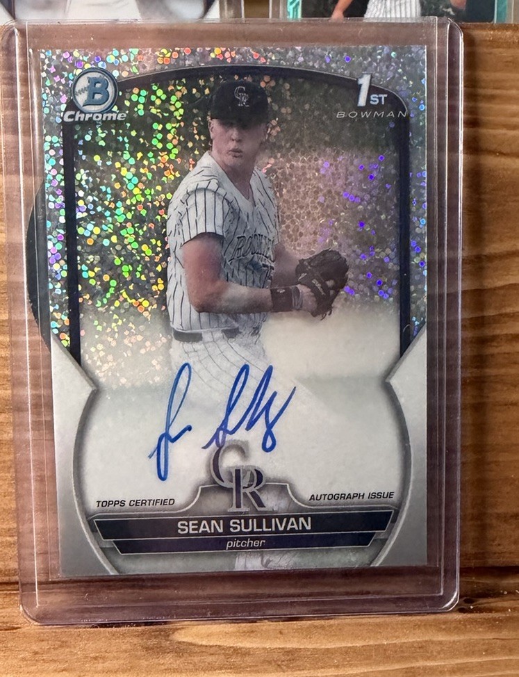 2023 Bowman Draft Chrome Prospect Autograph Sean Sullivan Sparkle Refractor /71