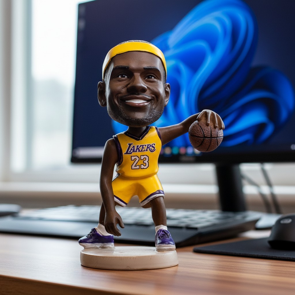 LeBron James #23 Bobblehead Figure – Lakers Shake Head Action Figurine Gift