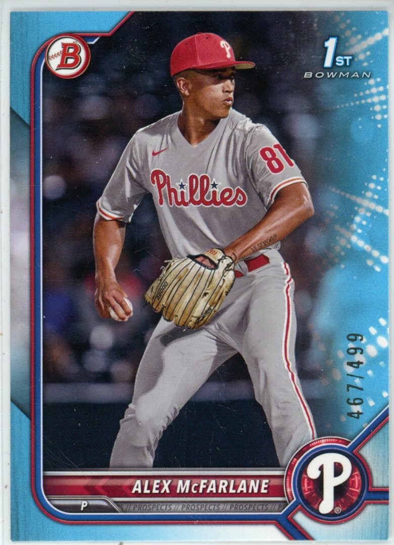 2022 Topps Bowman Draft Sky Blue Alex McFarlane #BD117 #d 467/499