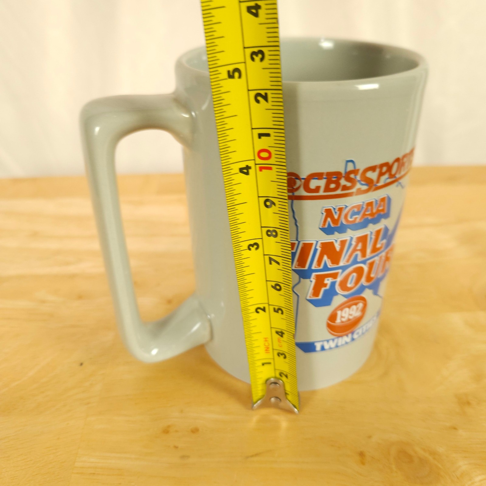 NCAA Final Four 1992 Twin Cities Basketball Gray Ceramic Mug 5 Inches High