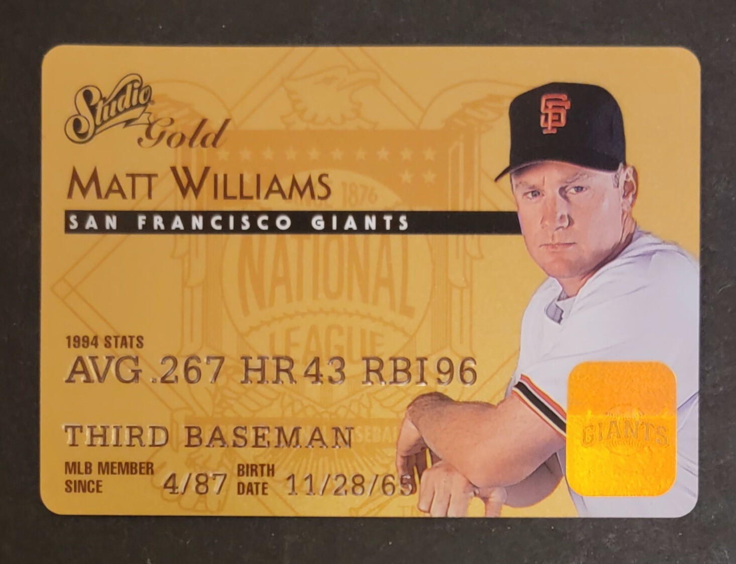 1995 Studio Baseball Gold Insert Singles U Pick