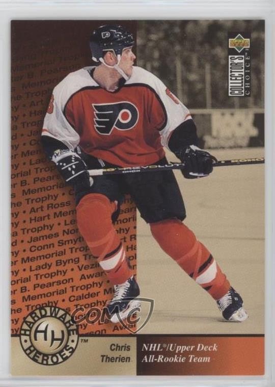 1995-96 Upper Deck Collector’s Choice Hardware Heroes Chris Therien #374 0a4