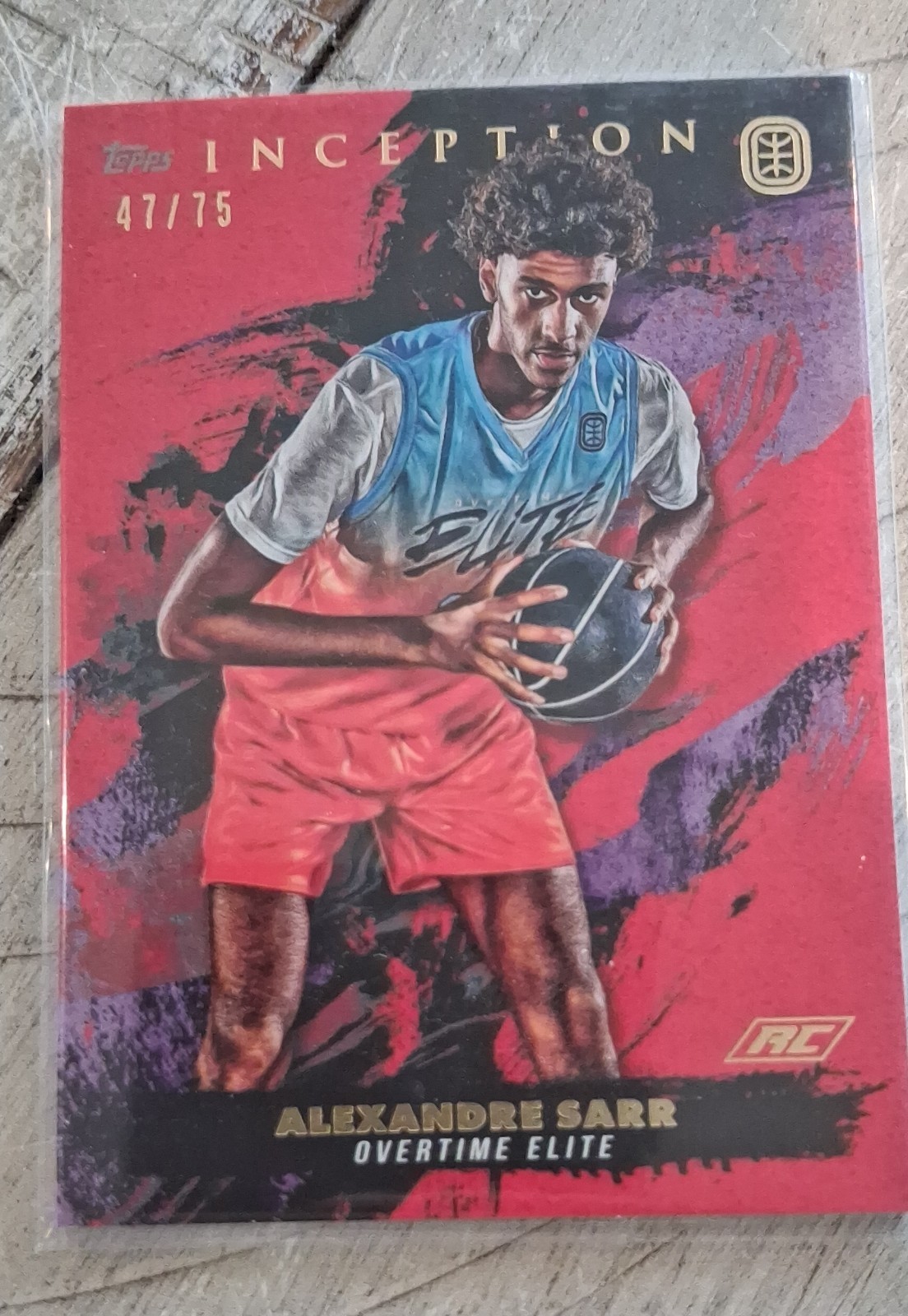 2021-22 Topps Inception OTE Overtime Elite – Alexandre Sarr #31 Red /75 (RC)