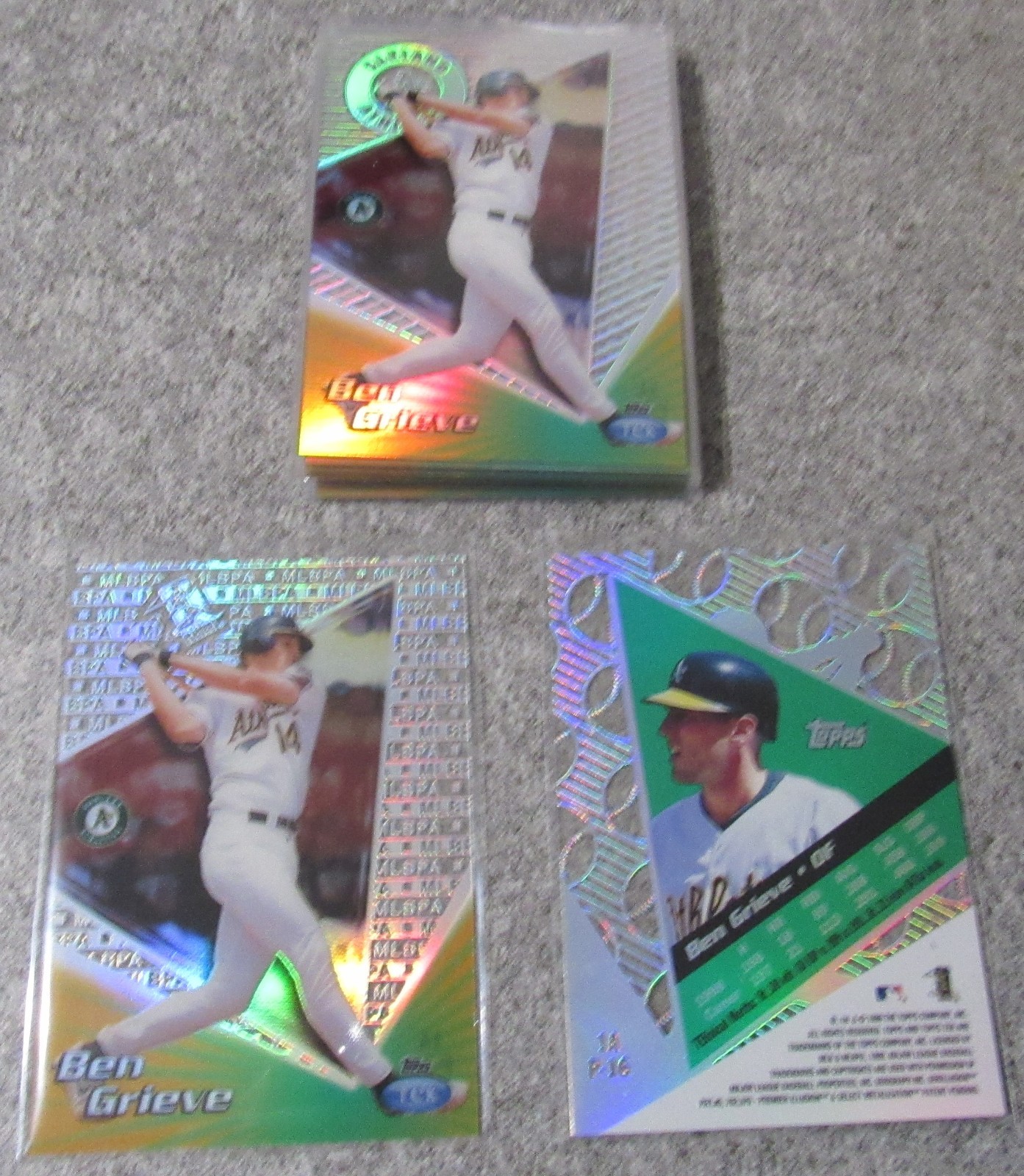 1999 TOPPS TEK BEN GRIEVE OAKLAND A’S 1A YOU PICK FREE SHIPPING