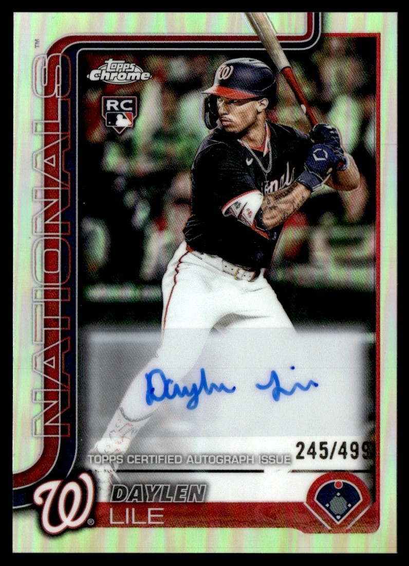 2025 Topps Chrome Update Refractor Auto Daylen Lile RC 245/499 #AC-DL