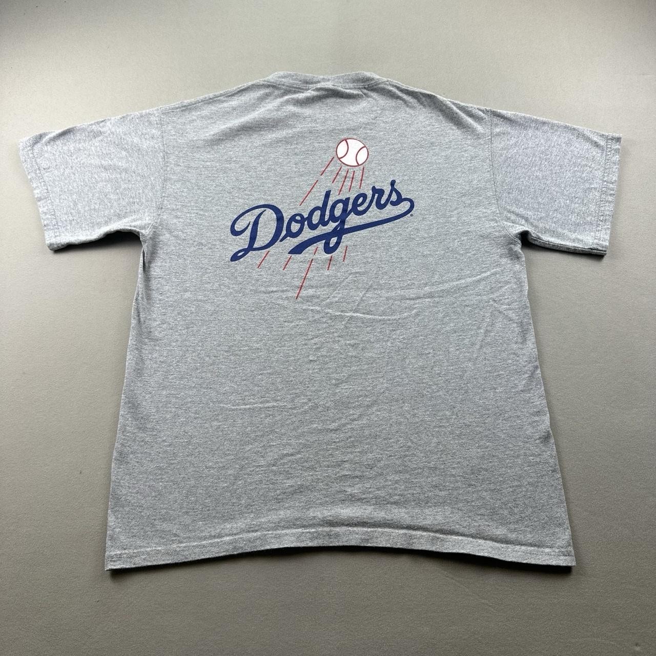 Vintage Los Angeles Dodgers T-Shirt Mens Medium Gray Lee Sport MLB Baseball y2k