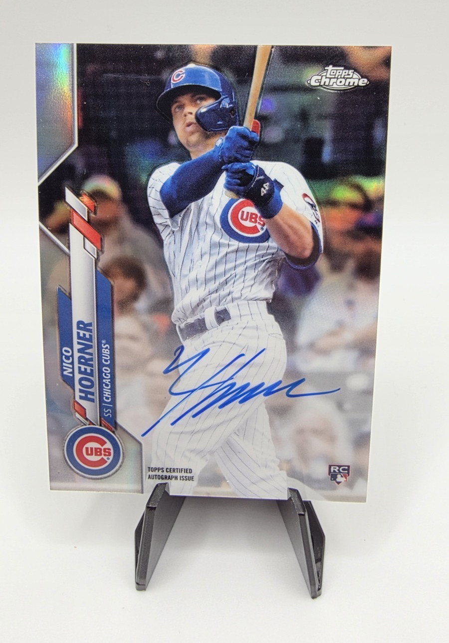 Topps Chrome Nico Hoerner Cubs Rookie Autographs Refractor Auto RC RA-NH /499