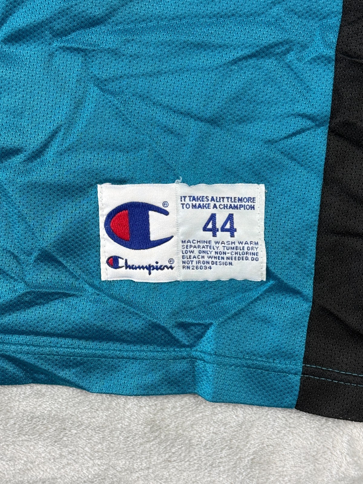 Champion Grant Hill #33 Detroit Pistons Teal NBA Jersey Mens Sz 44 Vintage USA