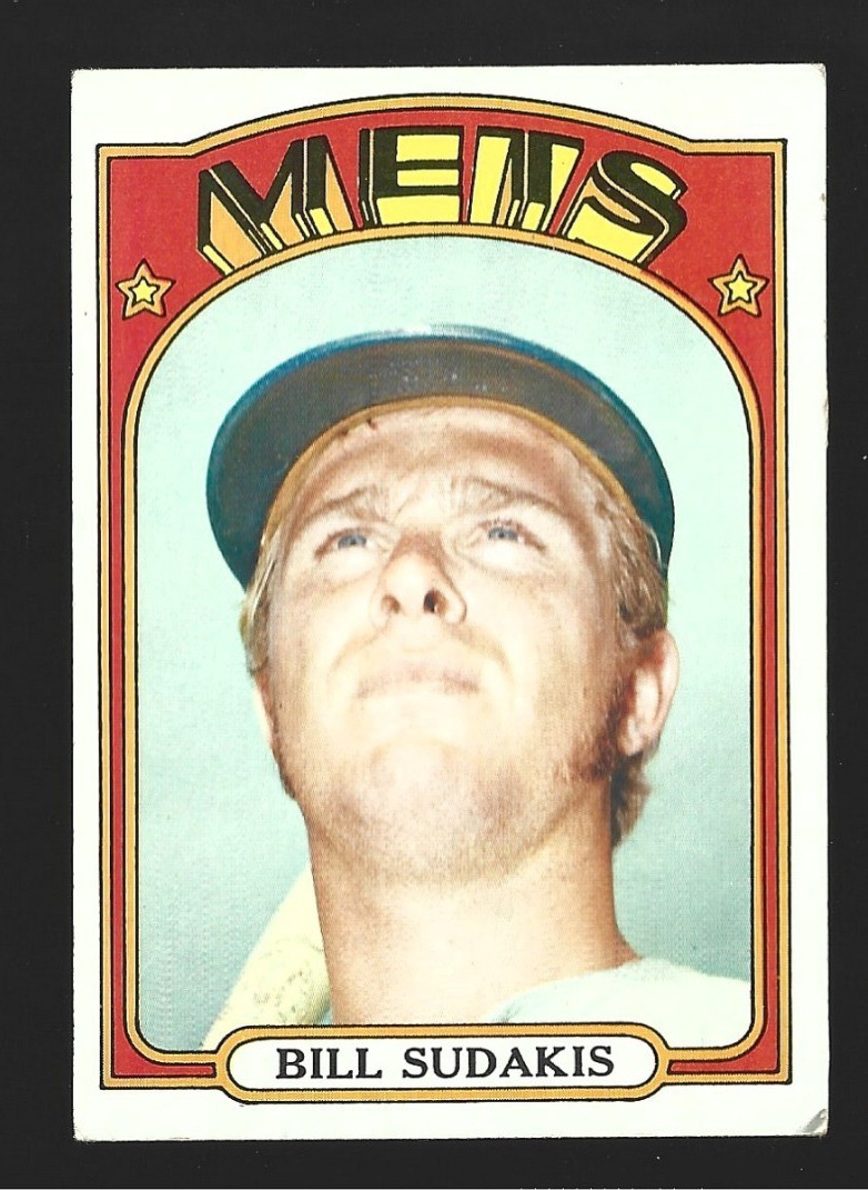 1972 Topps #722 Bill Sudakis New York Mets (VINTAGE *EX-MT)