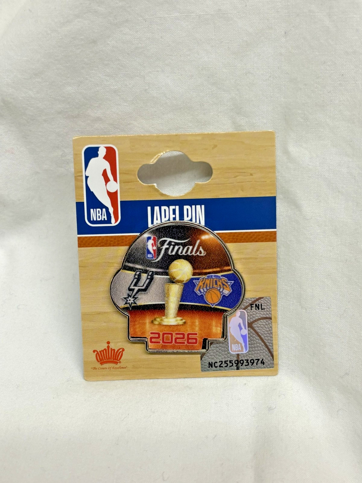 2026 NBA Finals New York Knicks vs San Antonio Spurs Duel Logo Pin FREESHIP