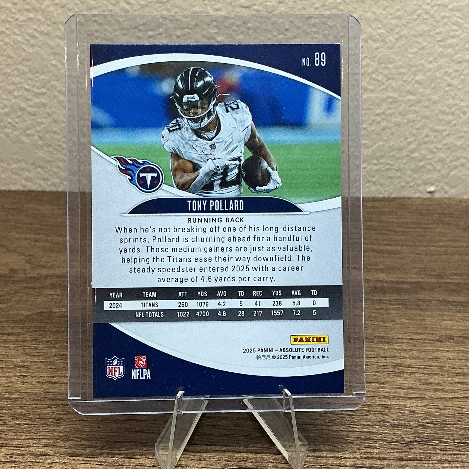 Panini 2025 Absolute Football Tony Pollard Purple Rain #89 /190