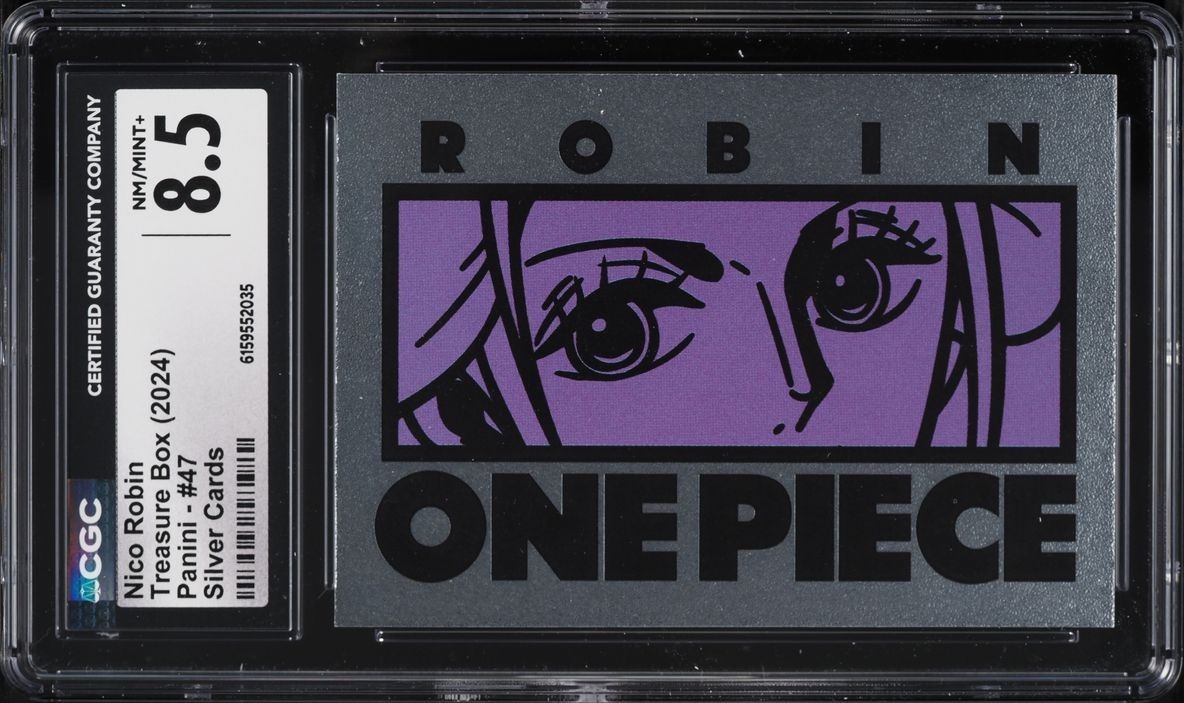 2024 Panini One Piece Treasure Box Silver Cards Nico Robin #47 CGC 8.5 NM-MT+