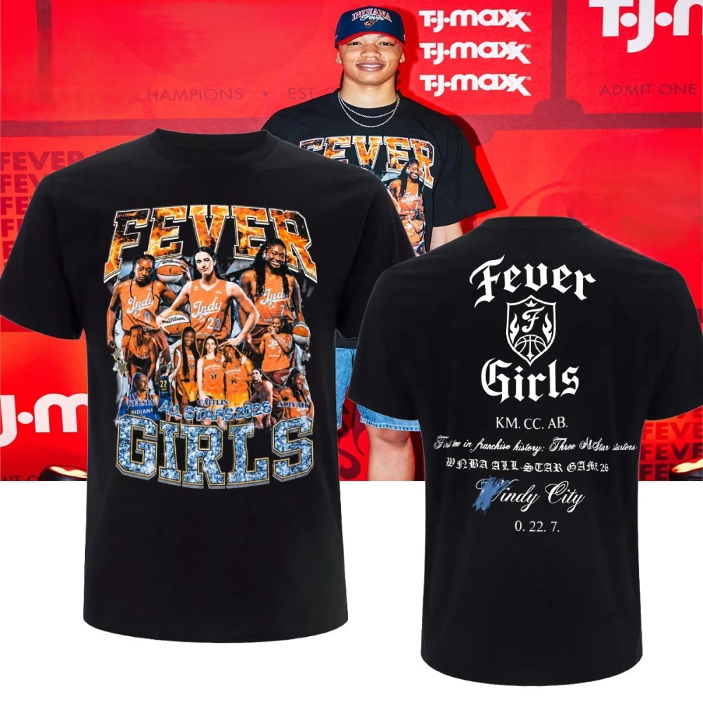 NEW!! Indiana Fever Girls All Stars 2026 Shirt Size S-5XL