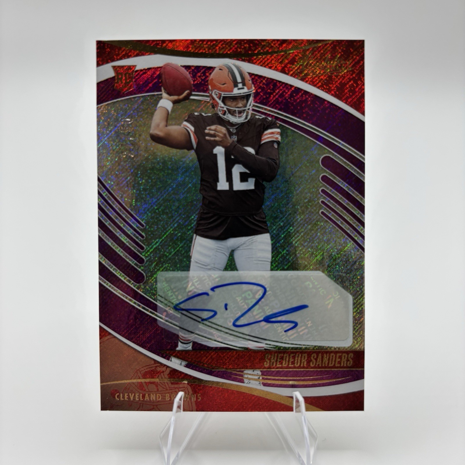 2025 Panini Absolute-Rookies Shedeur Sanders #177 Red Square Signature/50(AU,RC)