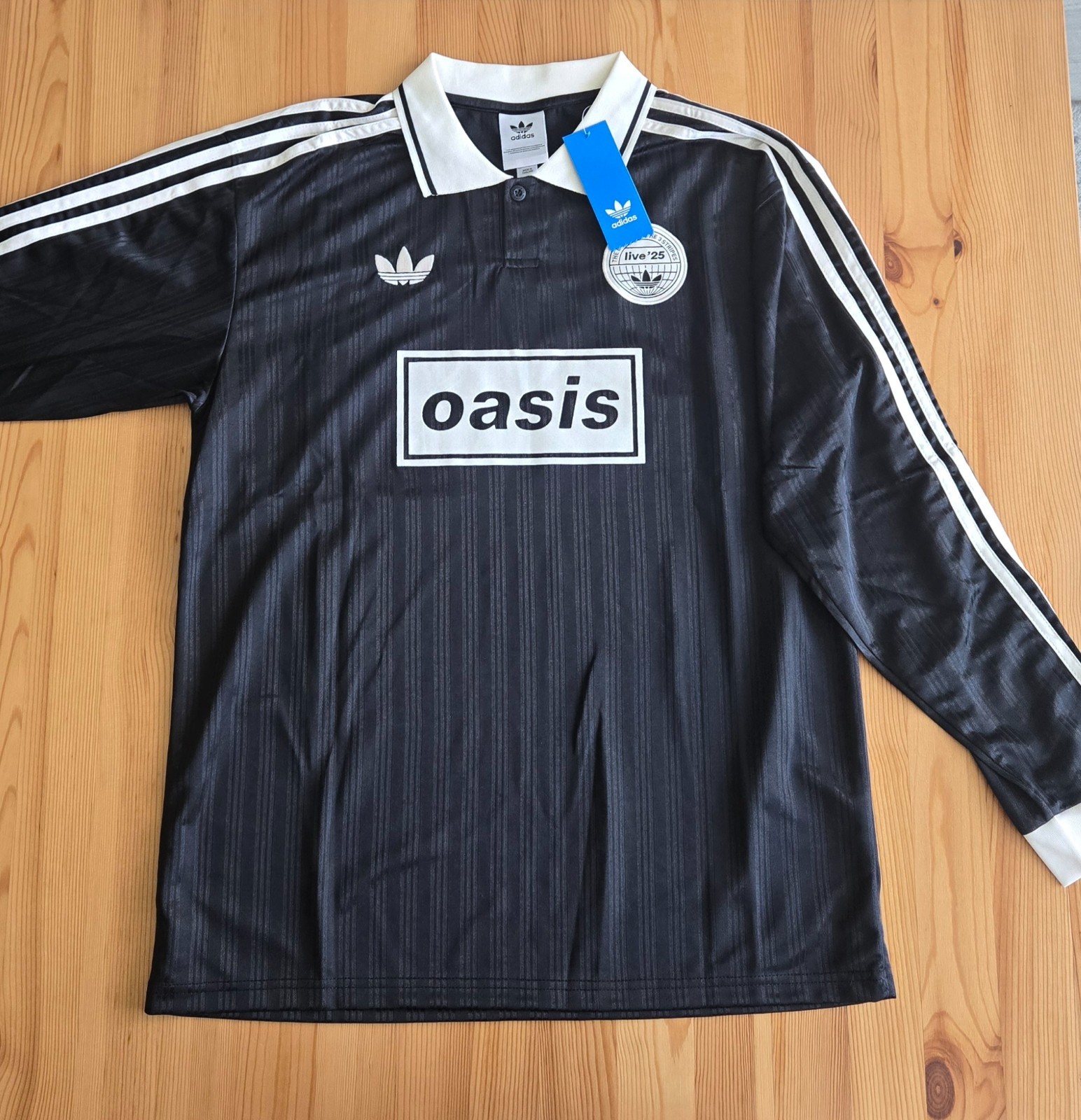 Oasis 2025 World Tour – Black Polo Long Sleeve Jersey