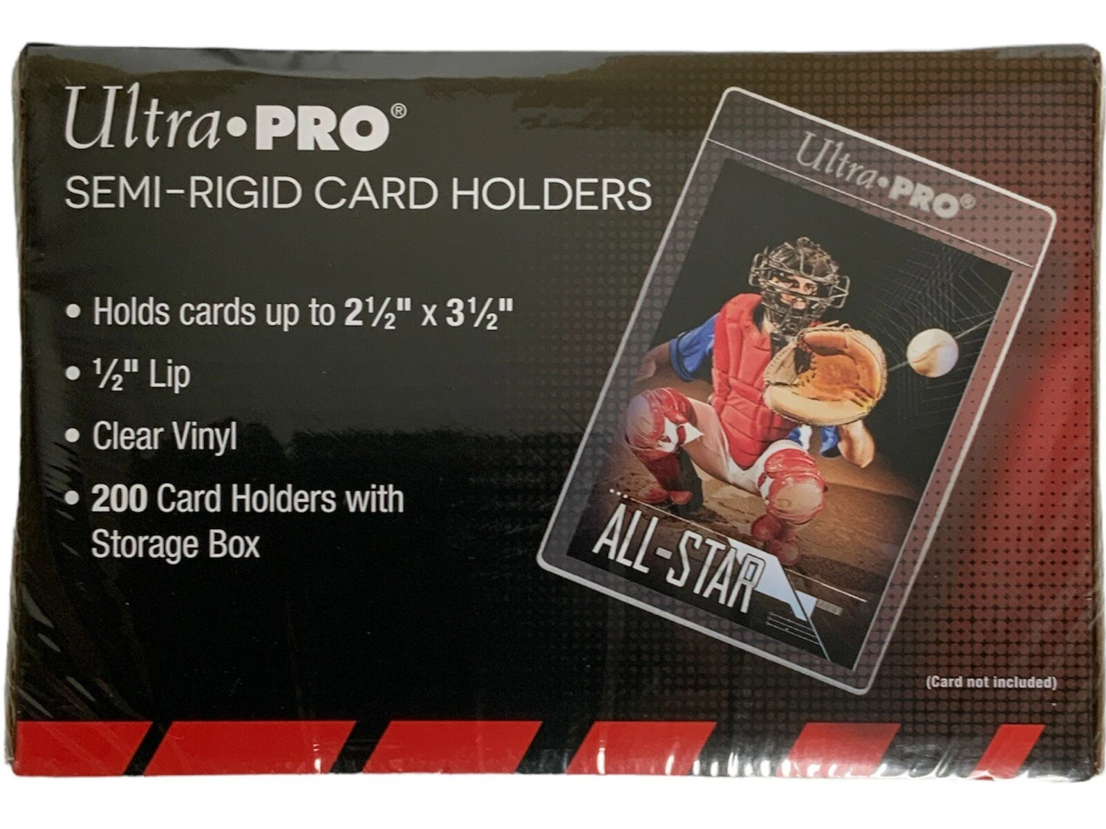 Ultra Pro Semi-Rigid Card Holder Unopened Box of 200 Standard Sized Holders New