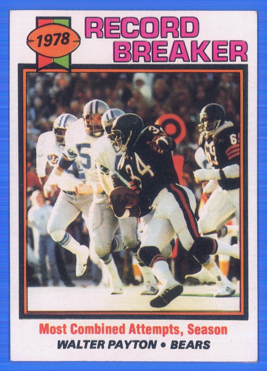WALTER PAYTON – 1979 Topps 1978 Record Breaker #335 – Chicago Bears Card