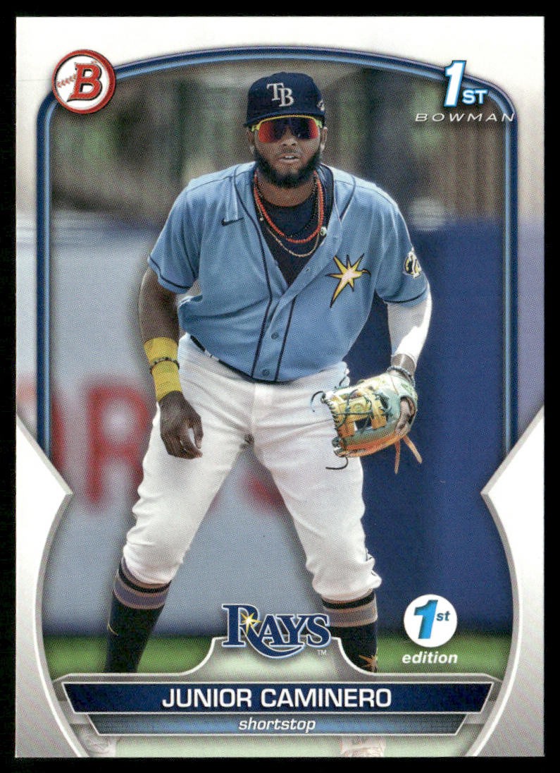 Junior Caminero 2023 Bowman 1st Edition #BPPF-61 Tampa Bay Rays