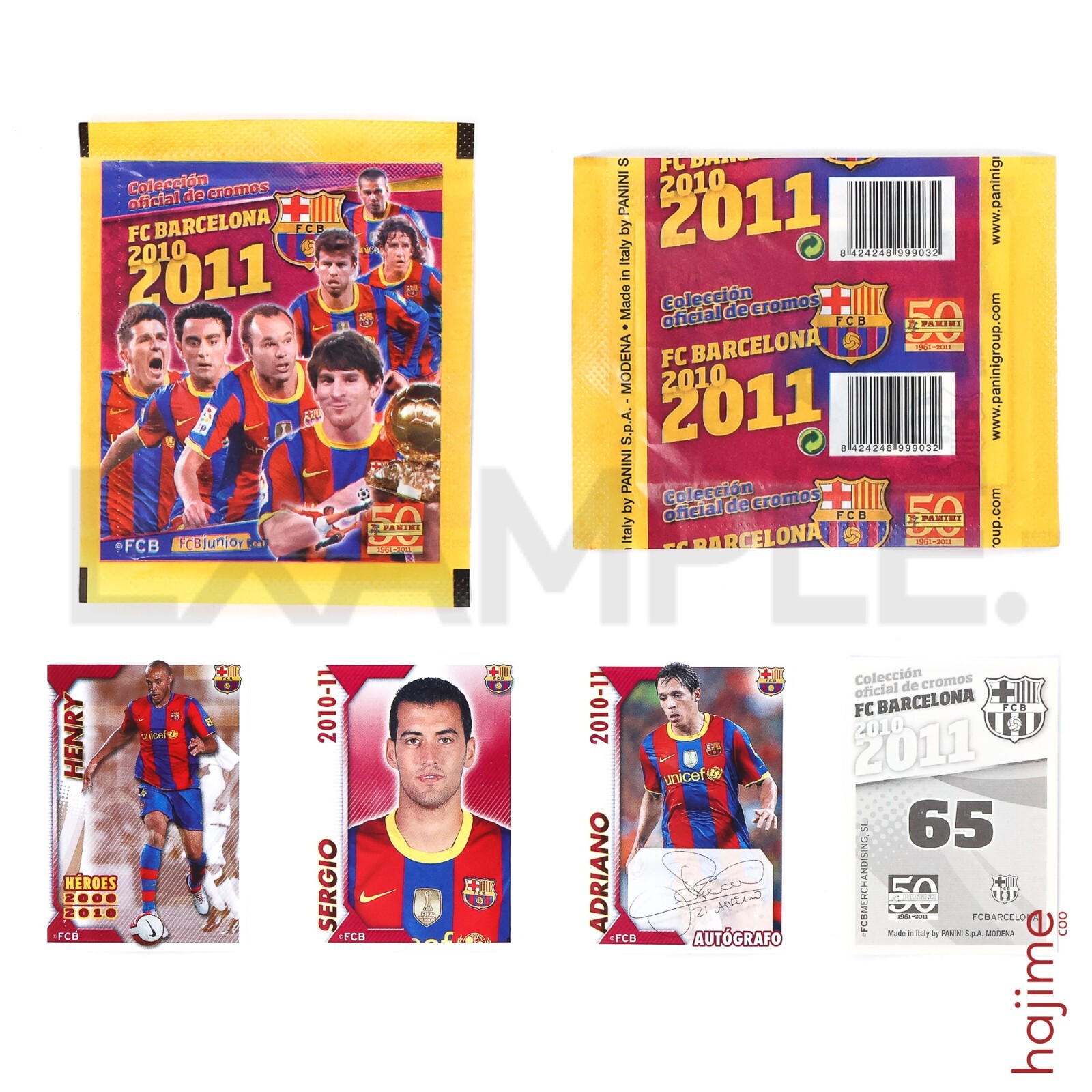 2010-11 Panini FC Barcelona Stickers Sealed Pack (150 Packets)