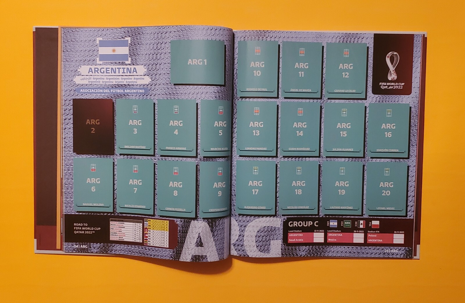 PANINI HARDCOVER ALBUM BLUE PARALLEL WORLD CUP QATAR 2022 + COMPLETE SET🔥