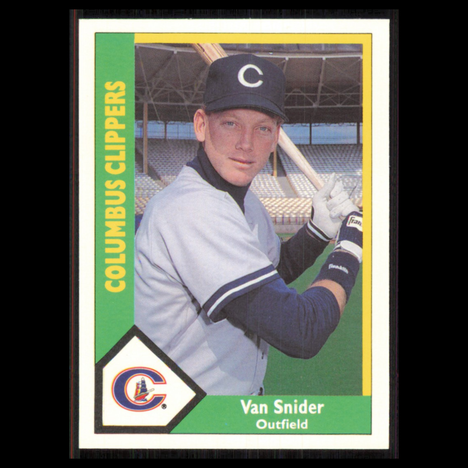 Van Snider #216 1990 CMC Minor League Columbus Clippers Baseball Card MLB NM